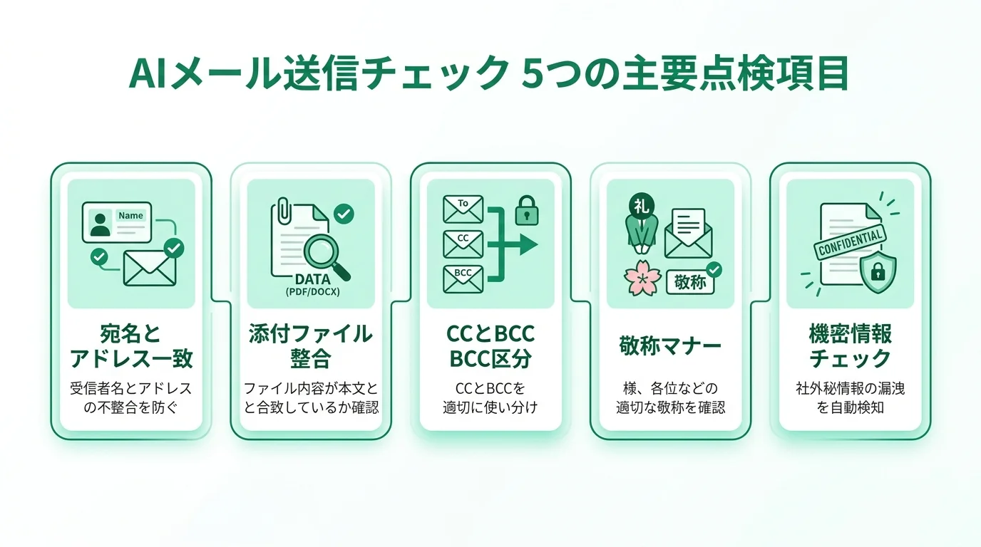 AIメール誤送信チェックの5大必須項目