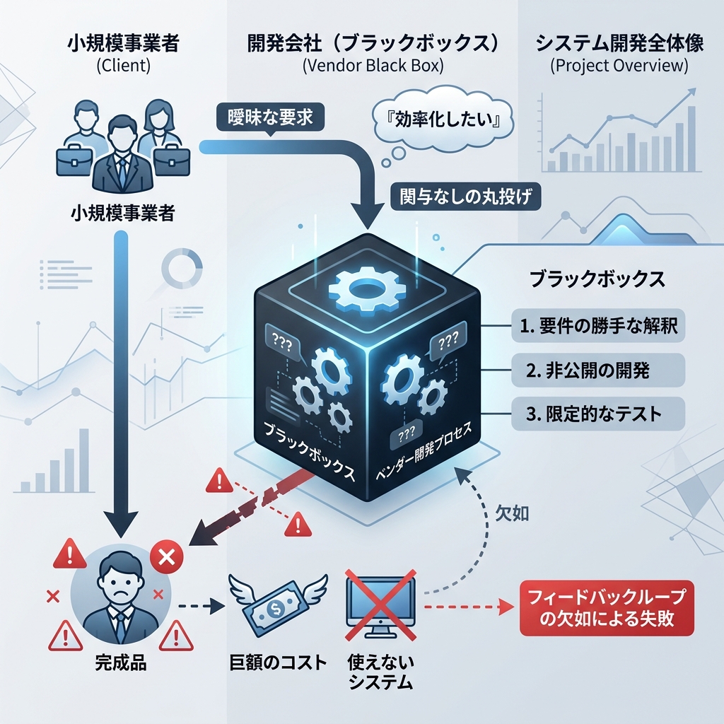 丸投げによるブラックボックス化の構造